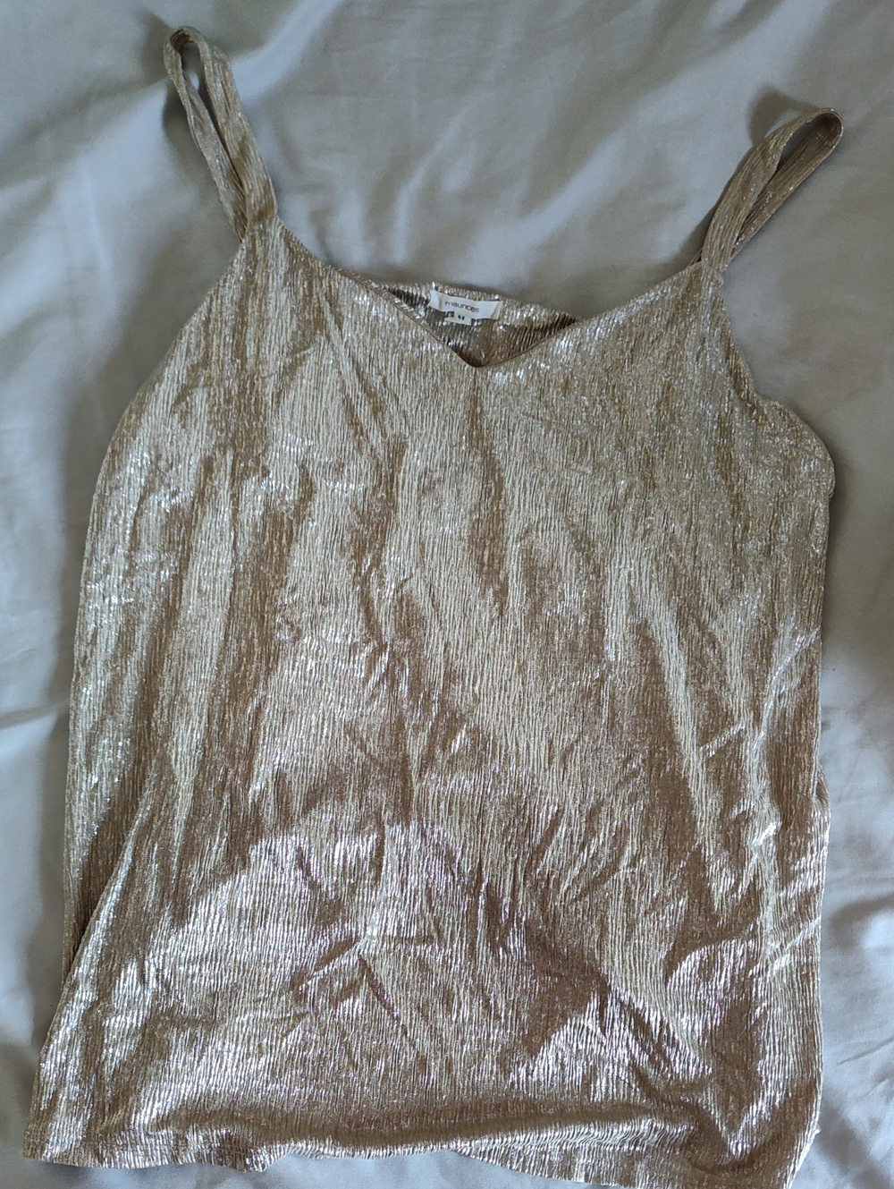 Maurices Metallic Gold Sleeveless Cami